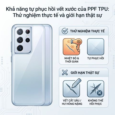 Khả năng tự phục hồi vết xước của PPF TPU: Thử nghiệm thực tế và giới hạn thật sự