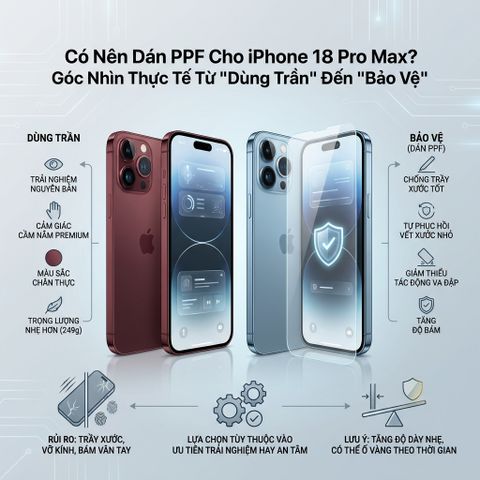 Có Nên Dán PPF Cho iPhone 18 Pro Max? Góc Nhìn Thực Tế Từ 