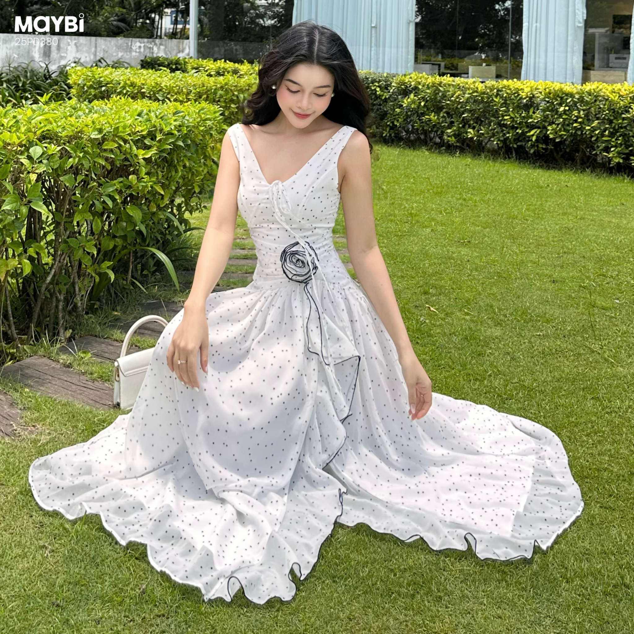 đầm maxi xẻ tà