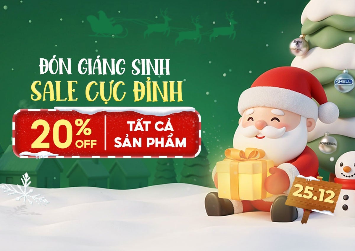 MỪNG GIÁNG SINH, RINH DEAL HỜI - 20% OFF TẤT CẢ SẢN PHẨM