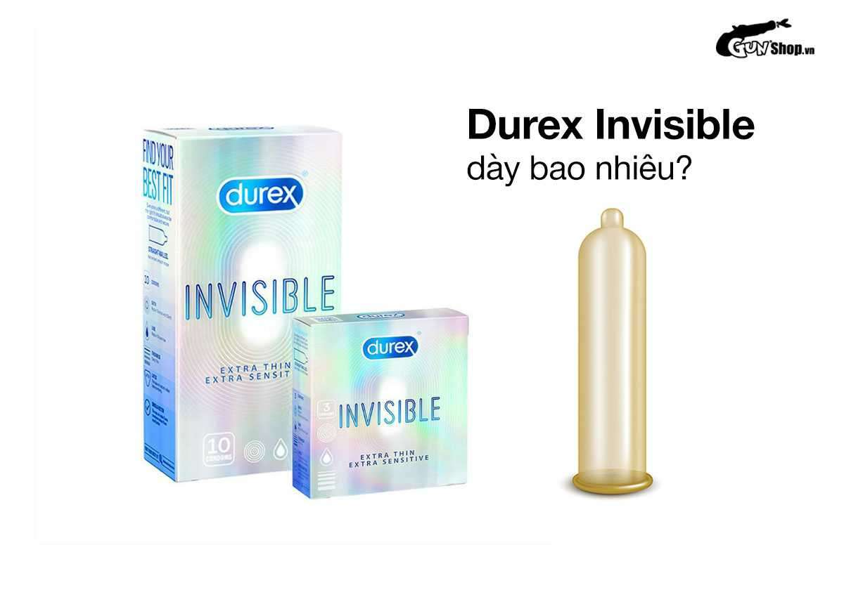 Durex Invisible dày bao nhiêu?