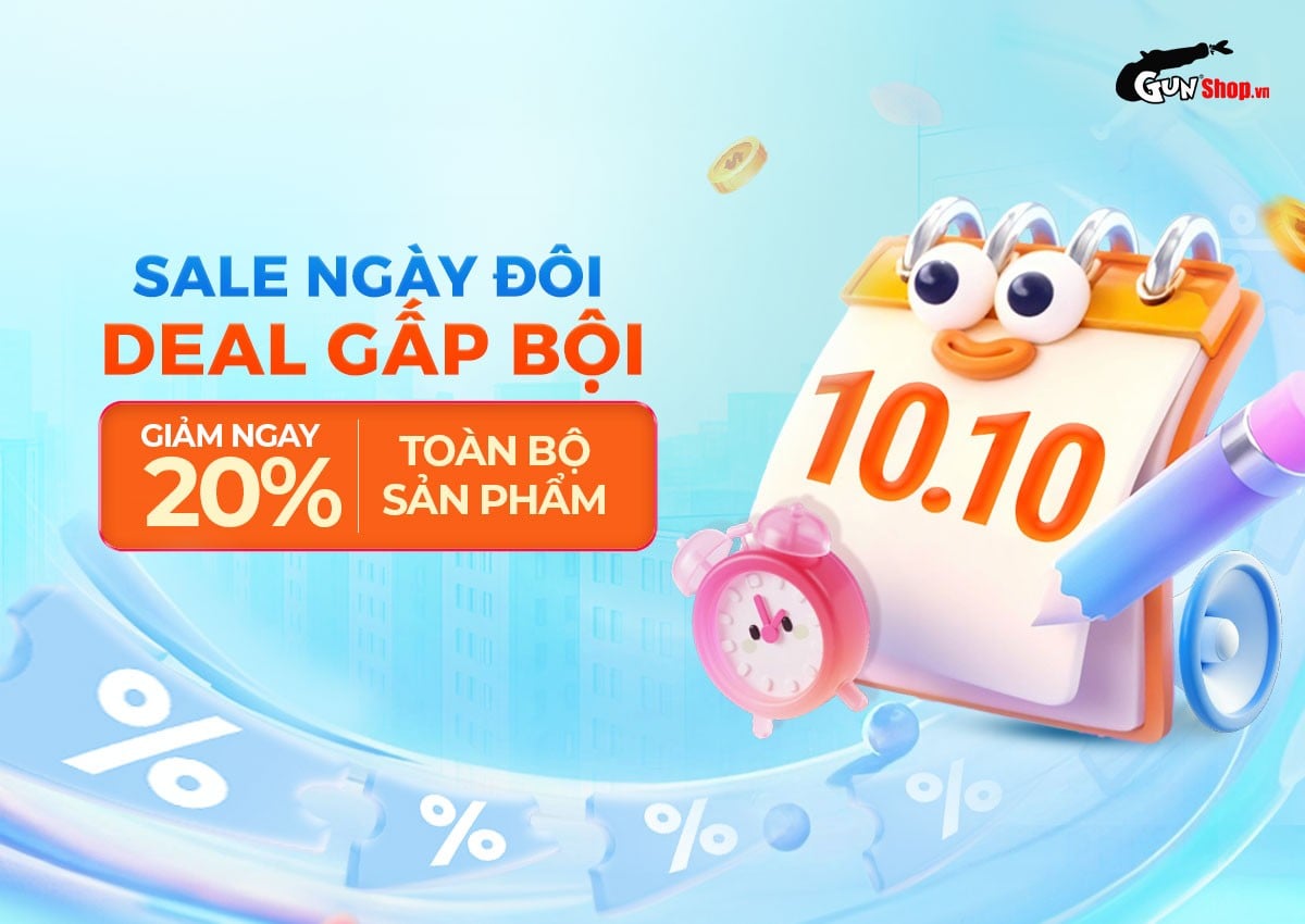 CHÀO MỪNG NGÀY ĐÔI 10-10, GIẢM 20% TẤT CẢ SẢN PHẨM