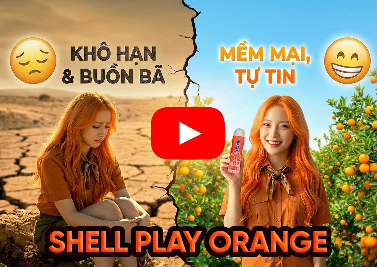 video review Gel bôi trơn hương cam Shell Play Orange