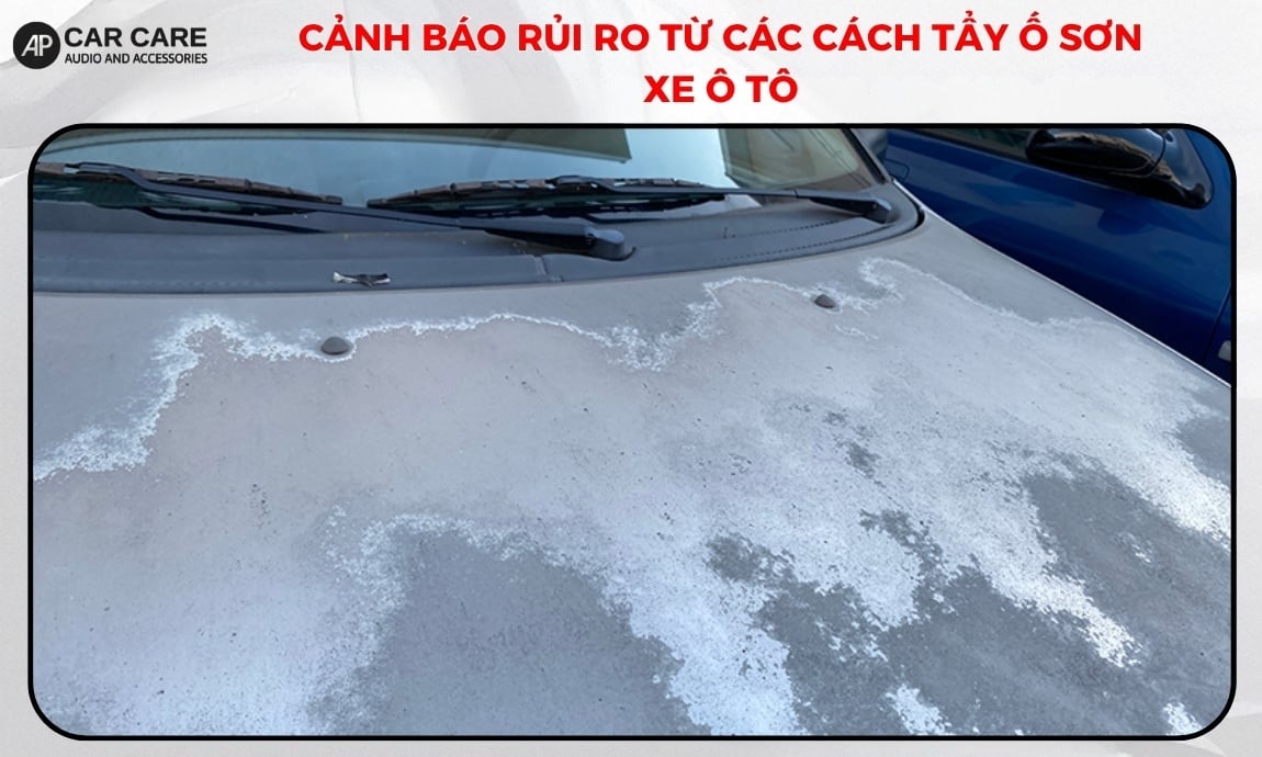 Cảnh báo rủi ro từ các cách tẩy ố sơn xe ô tô