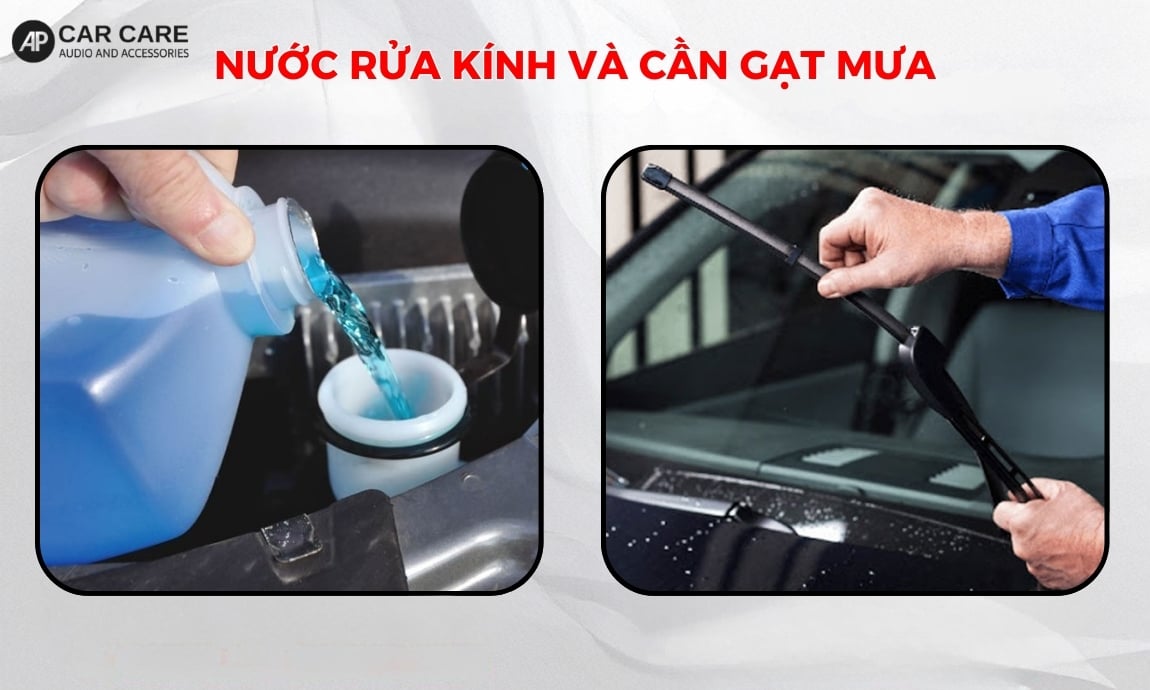 Nước rửa kính và cần gạt mưa