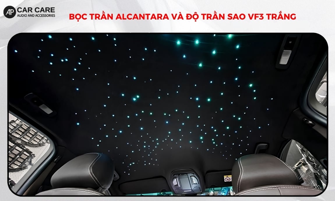 Bọc trần Alcantara và độ trần sao VF3 trắng