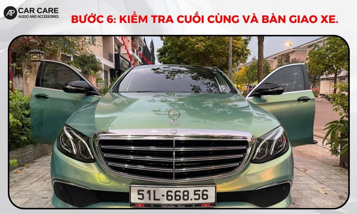 Kiểm tra cuối cùng và bàn giao xe trong quy trình rửa xe ô tô
