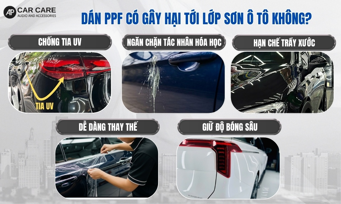 Các trường hợp dán PPF hại sơn ô tô
