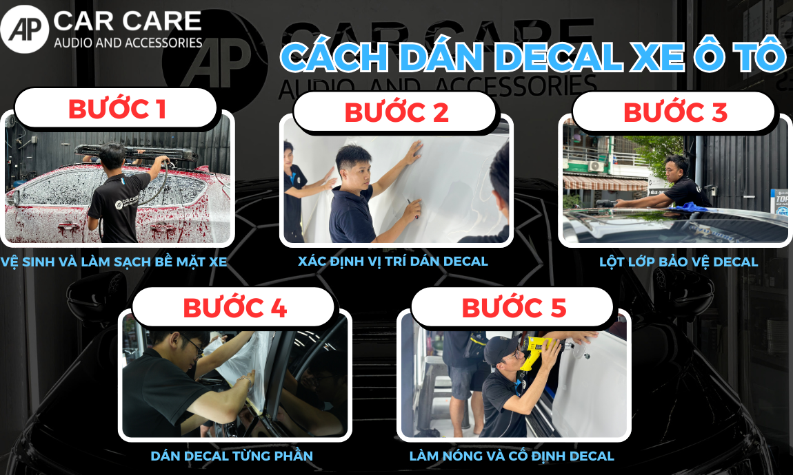 các bước dán decal lên xe ô tô