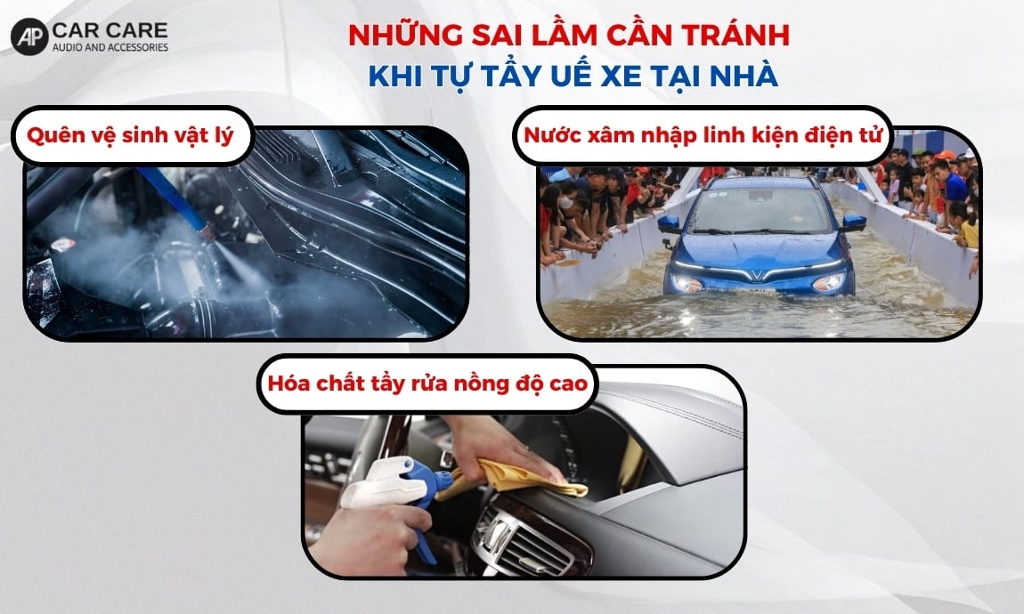 Những sai lầm cần tránh khi tự tẩy uế xe tại nhà