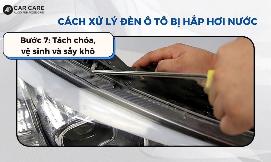 Bước 7 tách chóa, vệ sinh và sấy khô triệt để