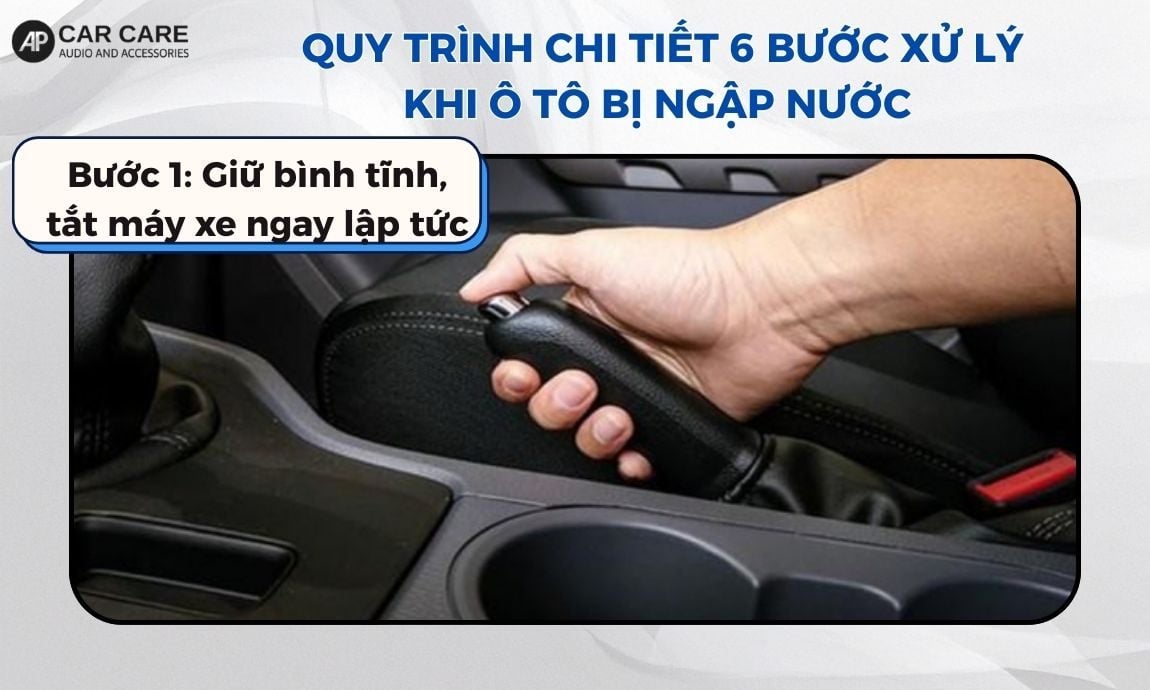 Bước 1 giữ bình tĩnh, tắt máy xe ngay lập tức