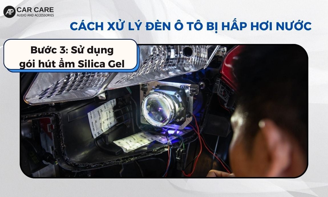 Bước 3 sử dụng gói hút ẩm Silica Gel
