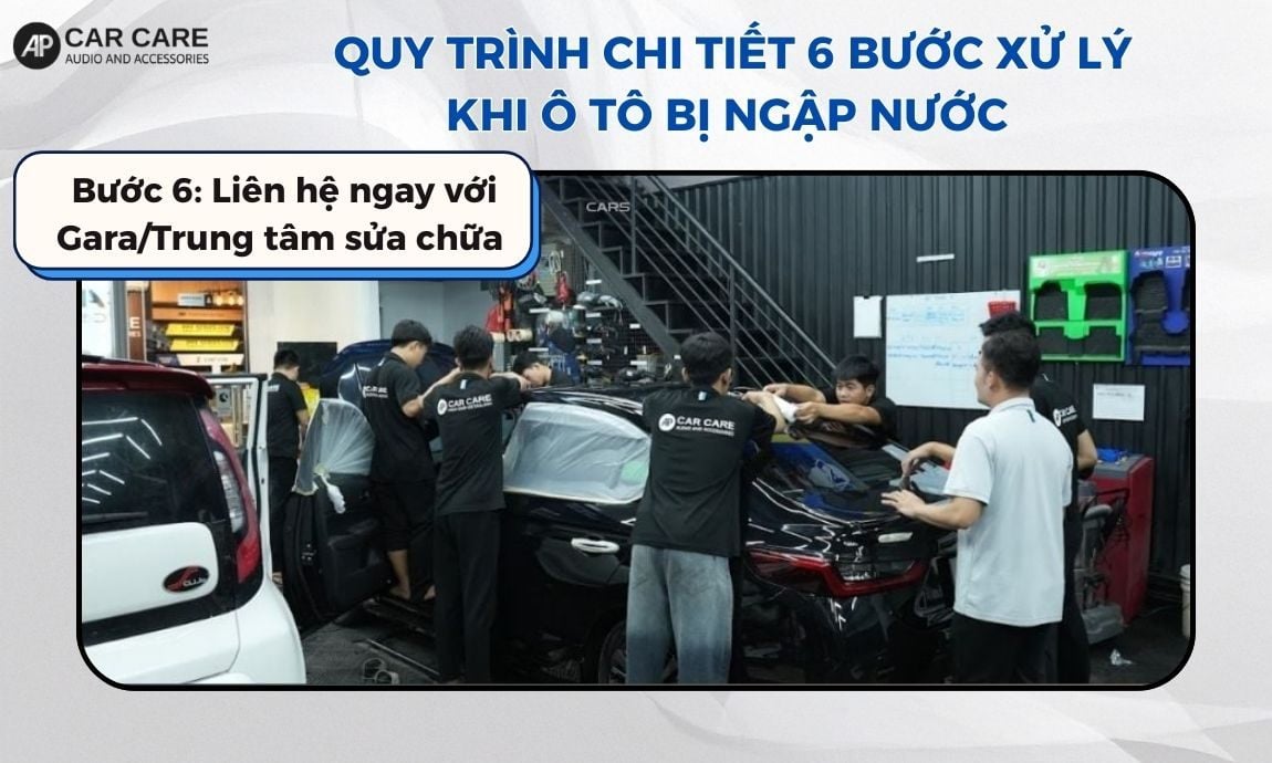 Bước 6 liên hệ ngay với Gara/Trung tâm sửa chữa chuyên nghiệp