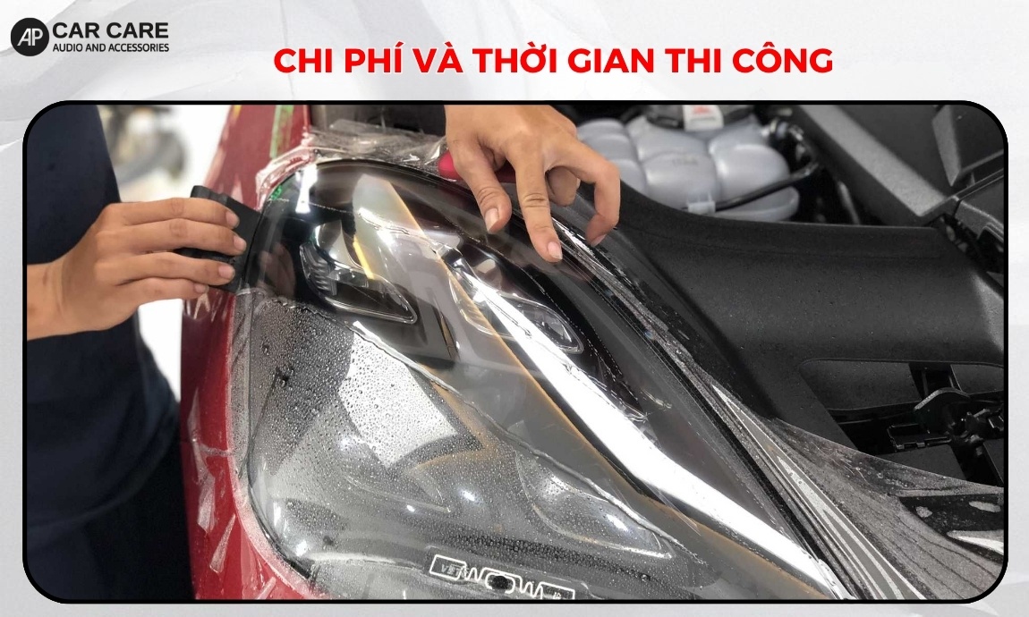 Chi phí và thời gian thi công dán PPF ô tô