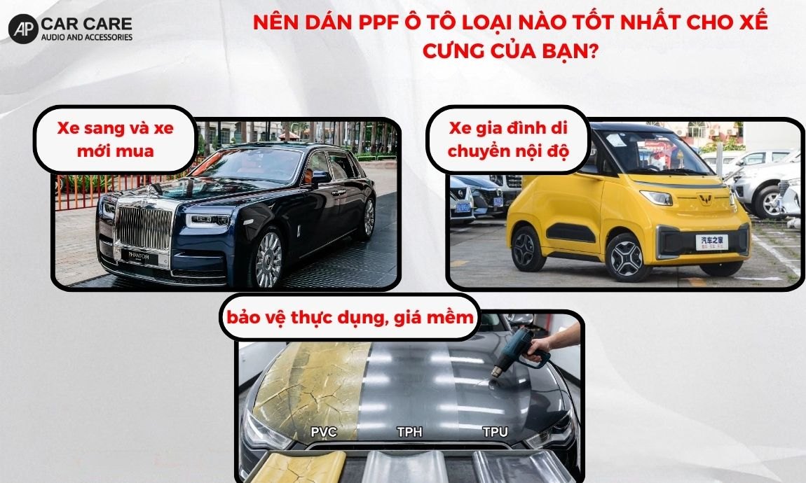 Nên dán PPF ô tô loại nào tốt nhất cho xế cưng của bạn?