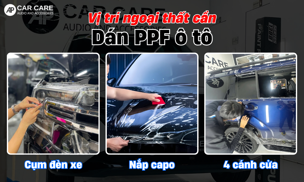 những vị trí dán