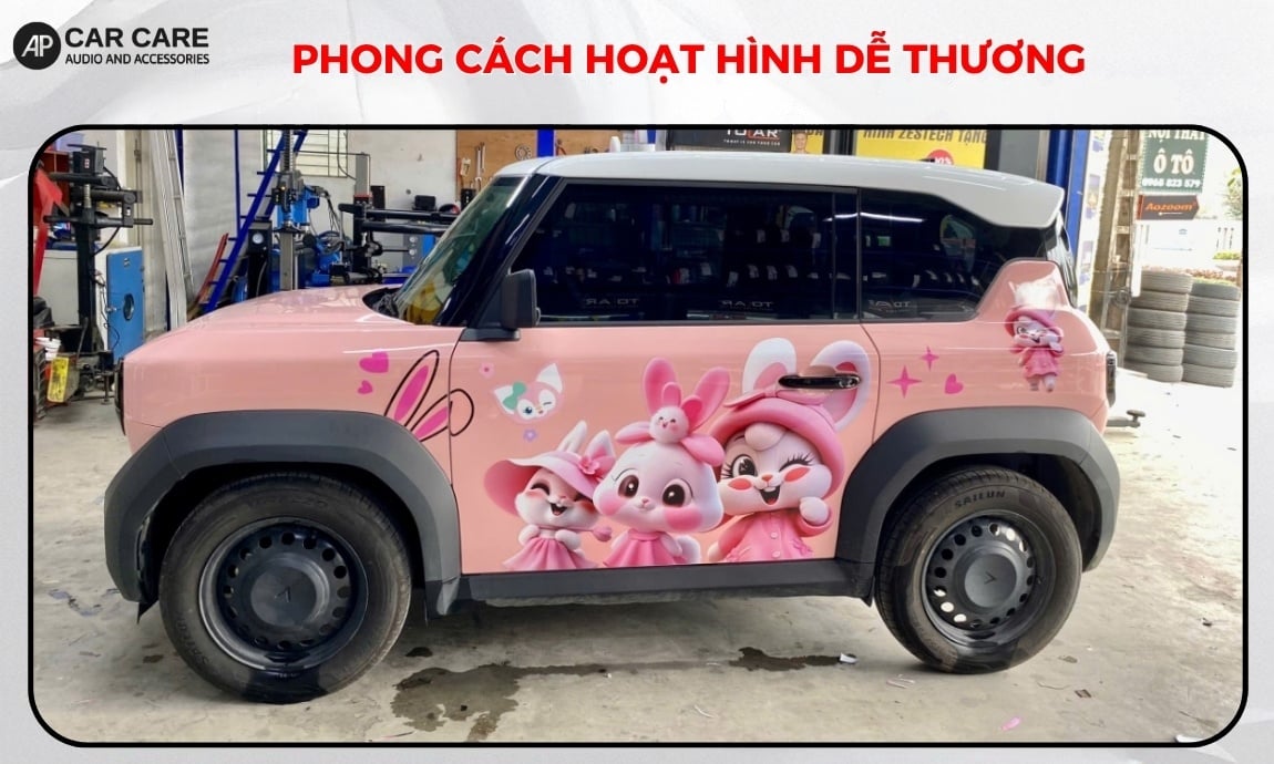 VF3 màu hồng độ phong cách hoạt hình dễ thương