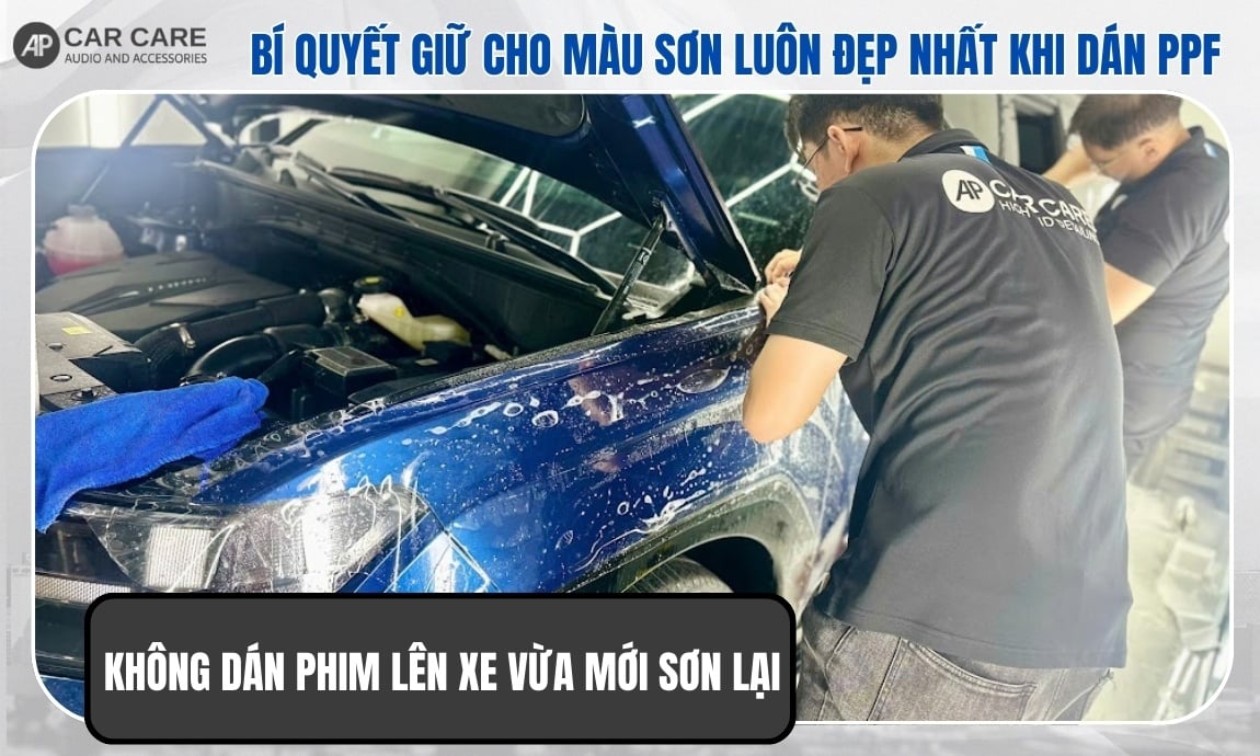 Không dán phim lên xe vừa mới sơn lại