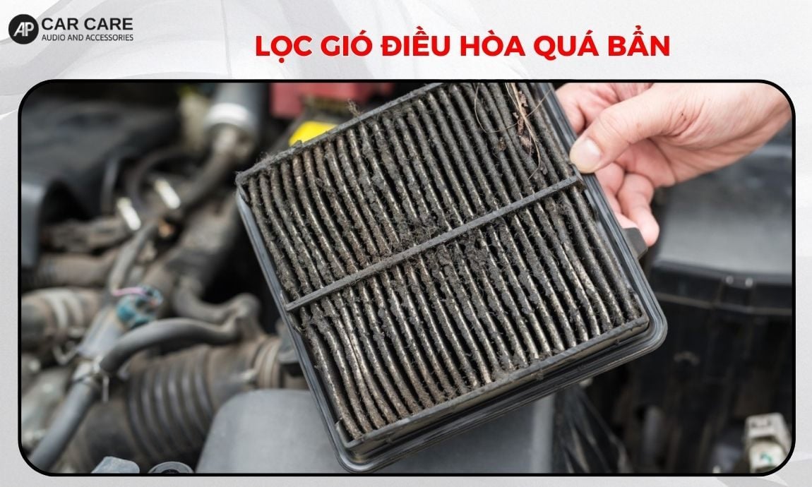 Lọc gió điều hòa quá bẩn gây tắc nghẽn