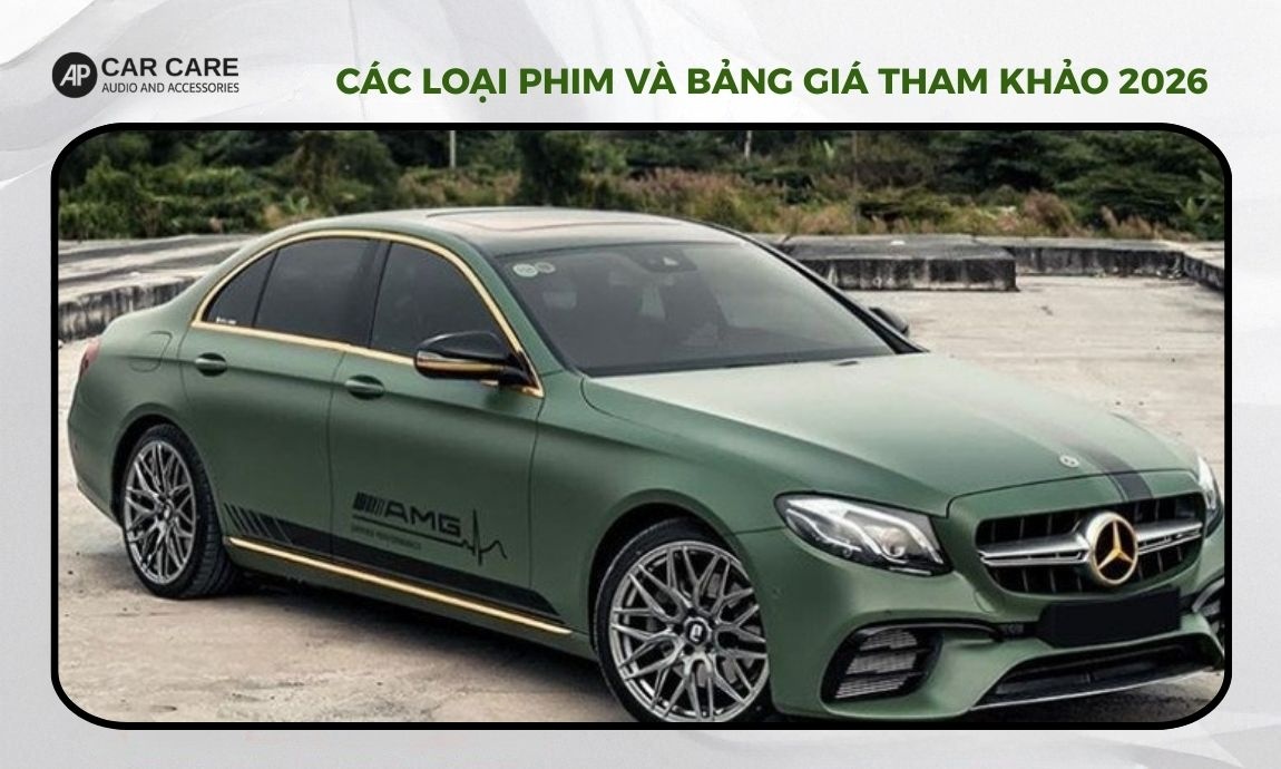 Bảng giá dán wrap xe ô tô tại AP Car Care 2026