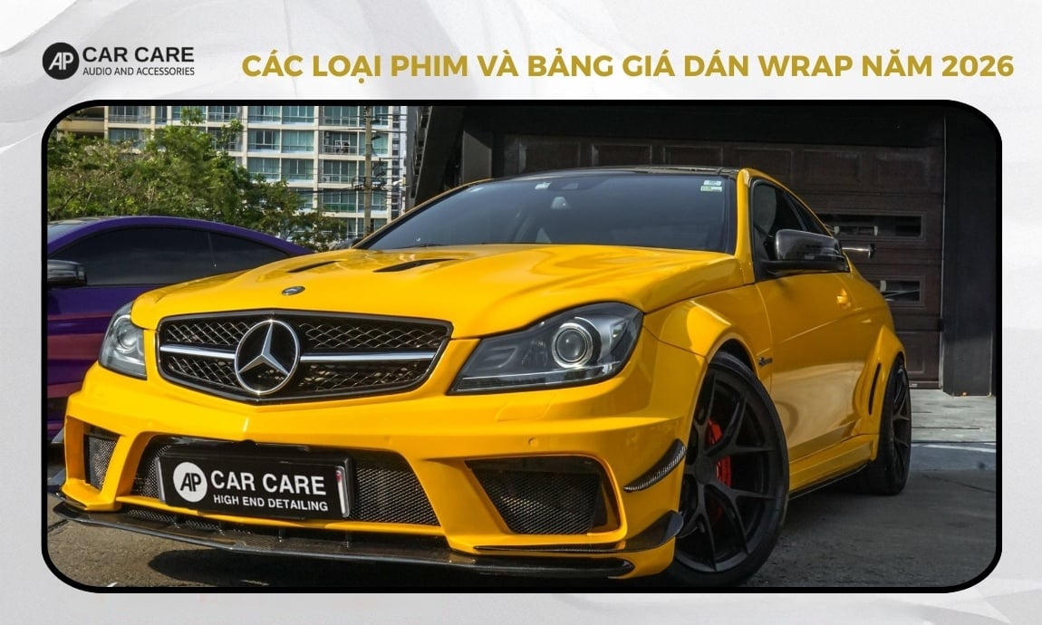 Các loại phim và bảng giá dán wrap năm 2026