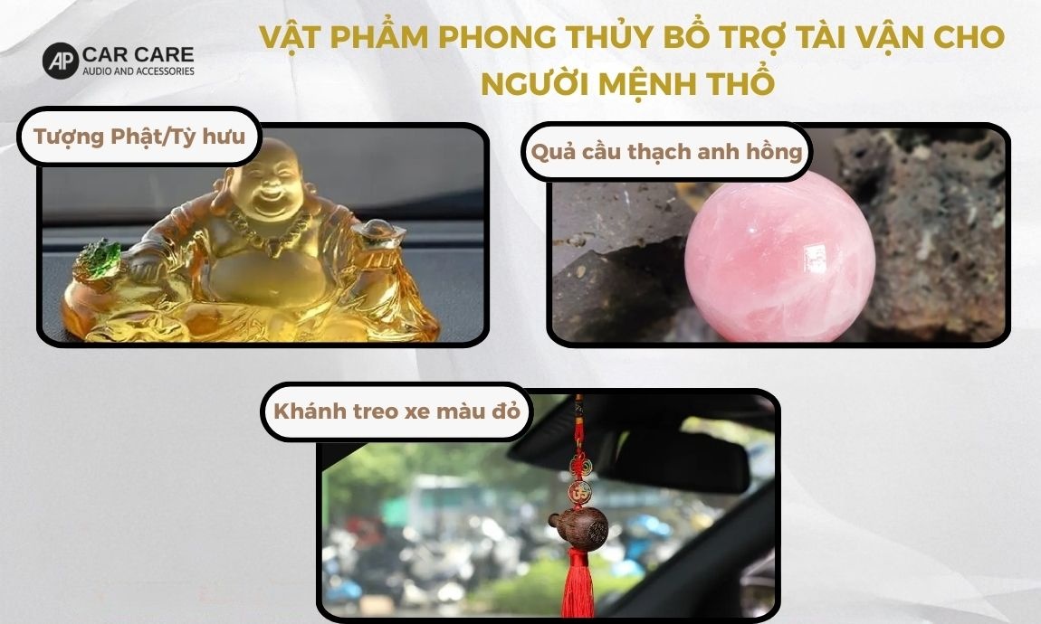 Vật phẩm phong thủy bổ trợ tài vận cho người mệnh Thổ