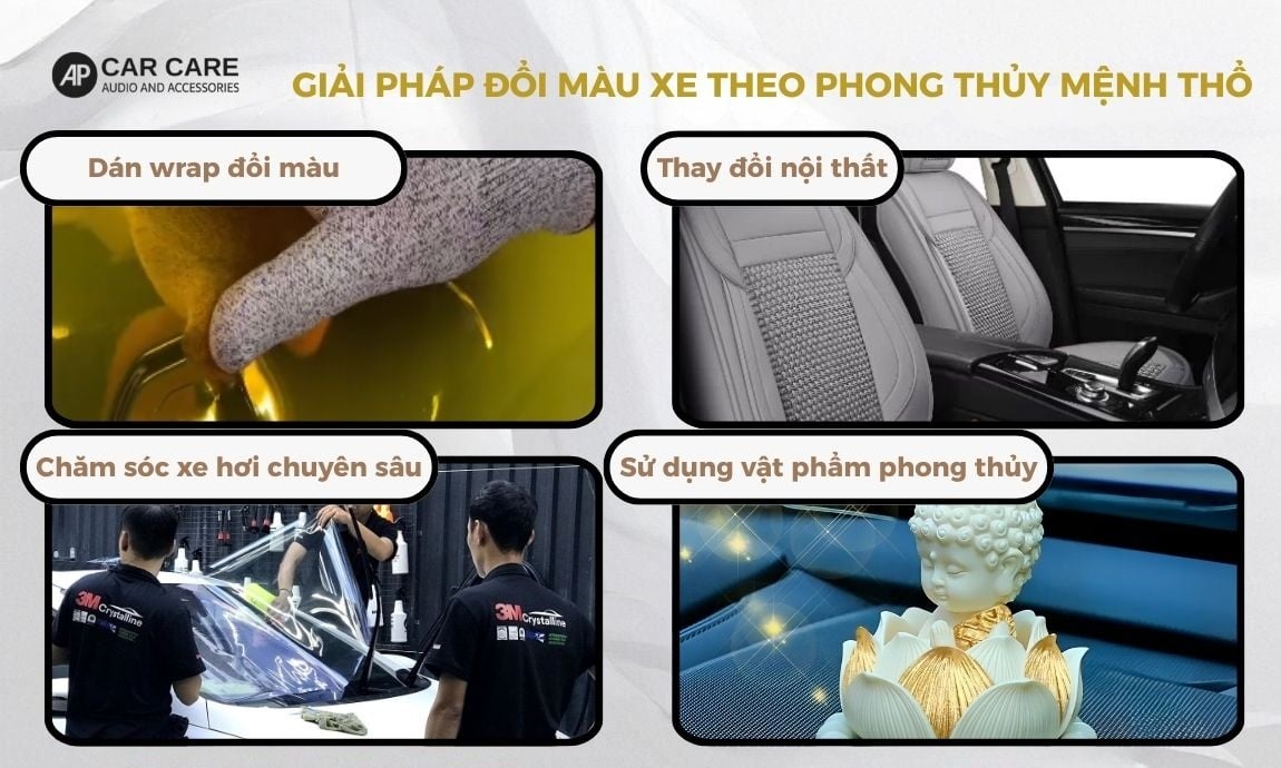 Thay đổi màu xe và hướng đỗ xe theo phong thủy mệnh Thổ