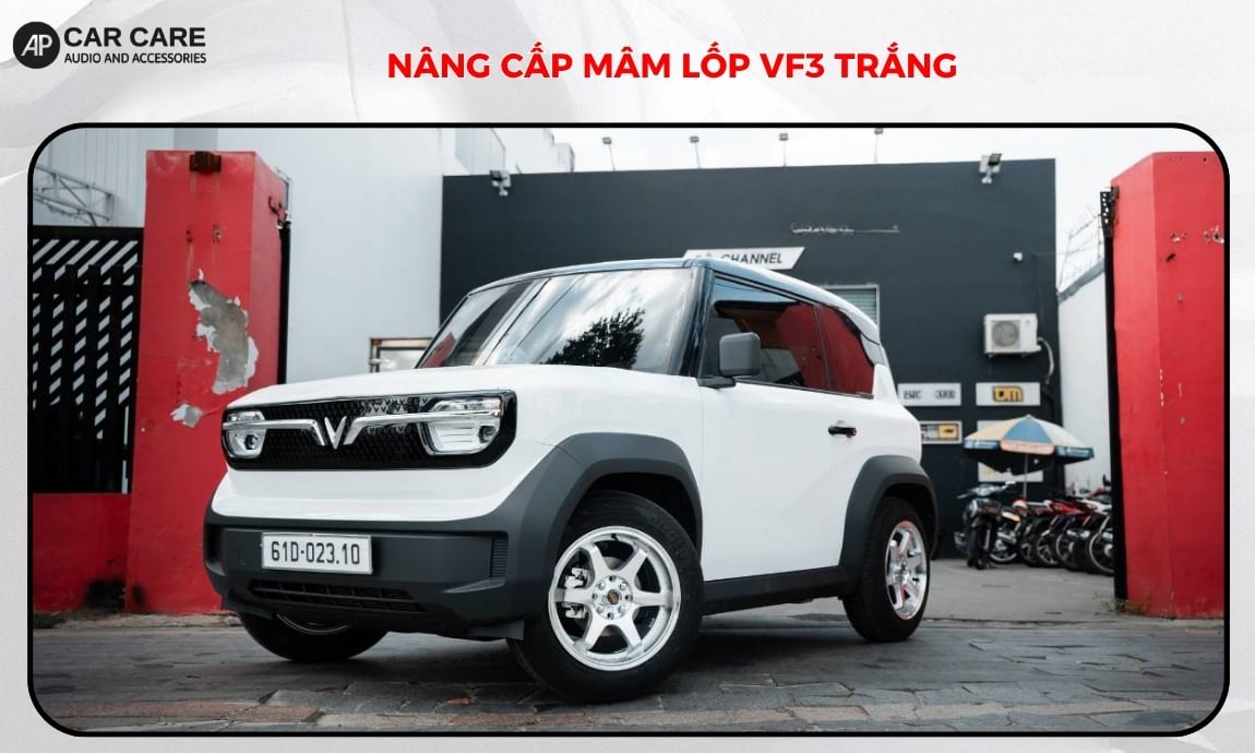 Nâng cấp mâm lốp VF3 trắng