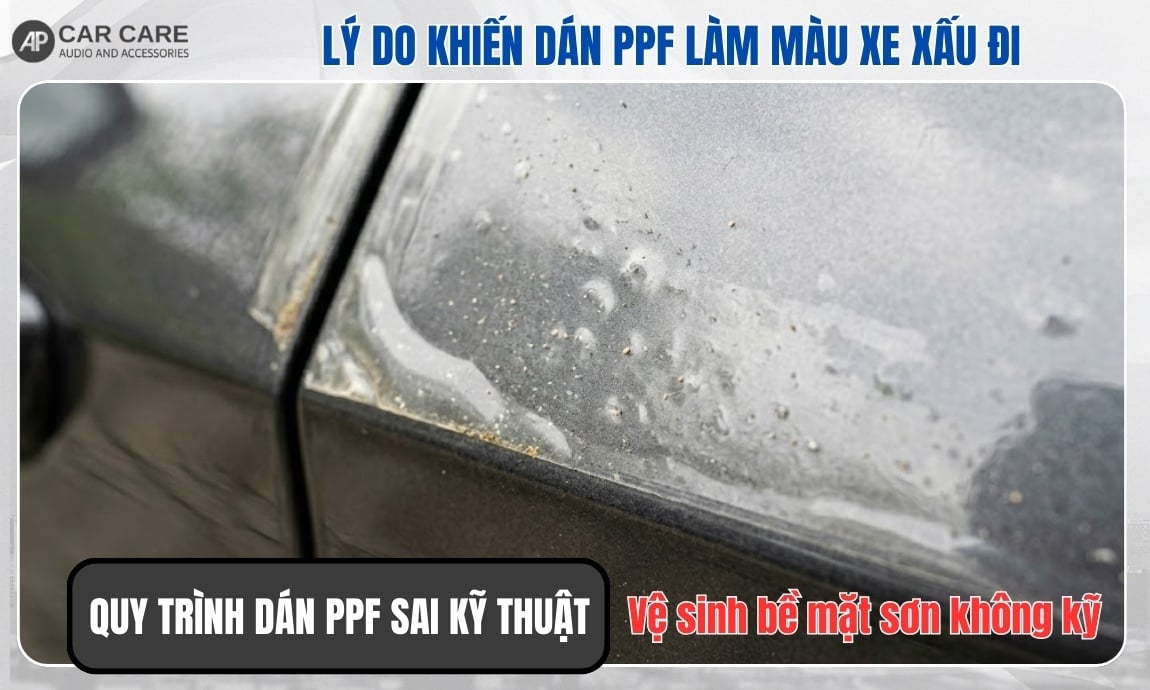 Quy trình dán PPF sai kỹ thuật