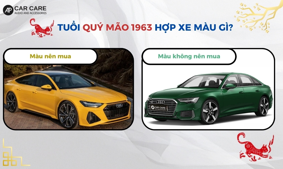 Tuổi Quý Mão 1963 hợp xe màu gì?
