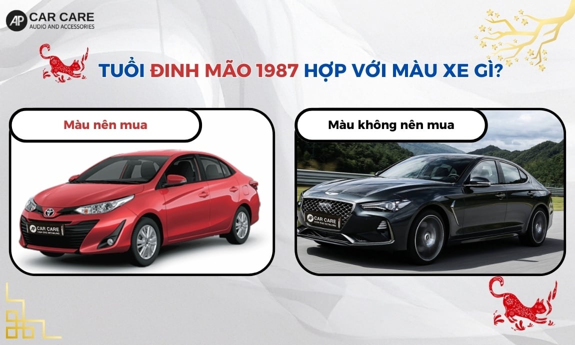 Tuổi Đinh Mão 1987 hợp với màu xe gì?