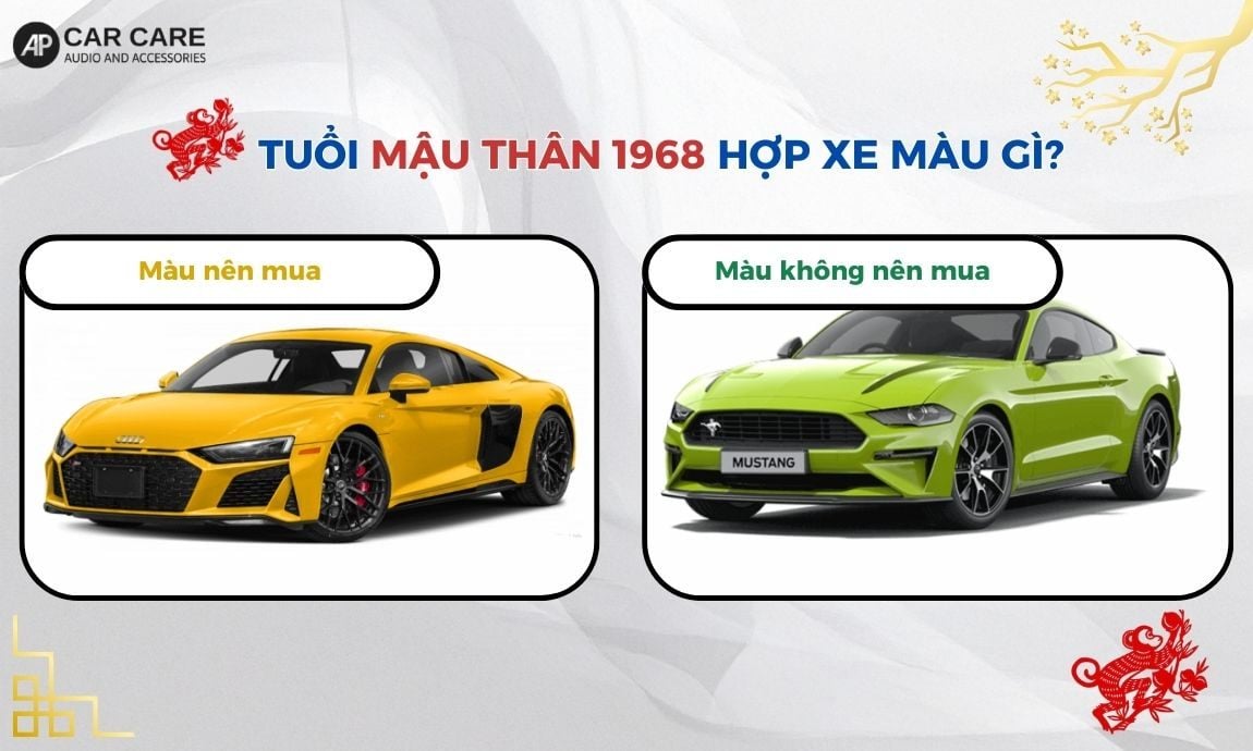 Tuổi Mậu Thân 1968 hợp xe màu gì?