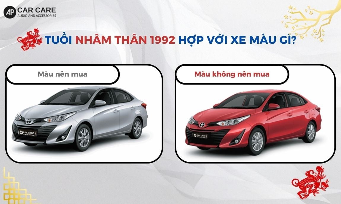 Tuổi Nhâm Thân 1992 hợp với xe màu gì?