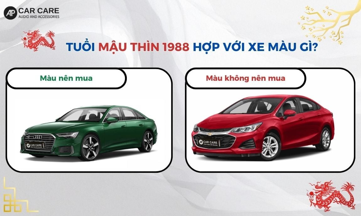 Tuổi Mậu Thìn 1988 hợp với xe màu gì?
