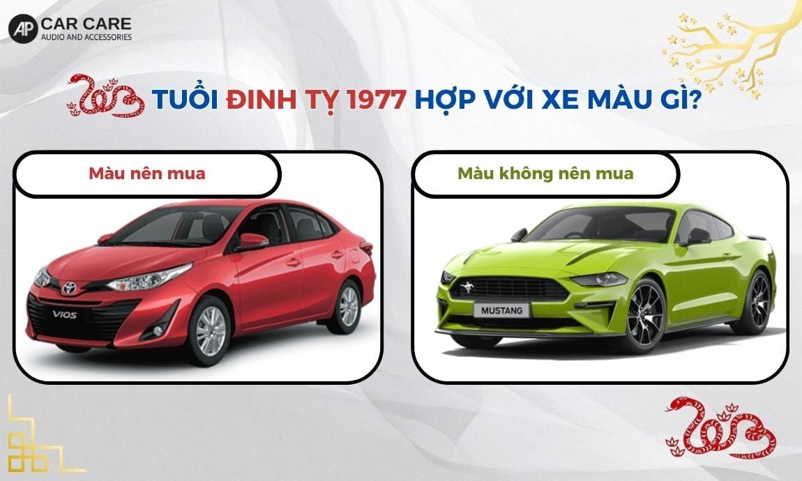 Tuổi Đinh Tỵ 1977 hợp với xe màu gì?