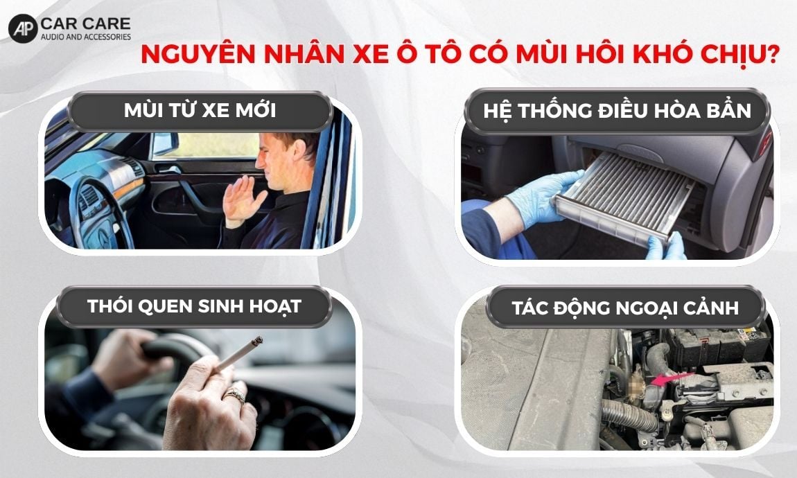 Nguyên nhân xe ô tô có mùi hôi khó chịu