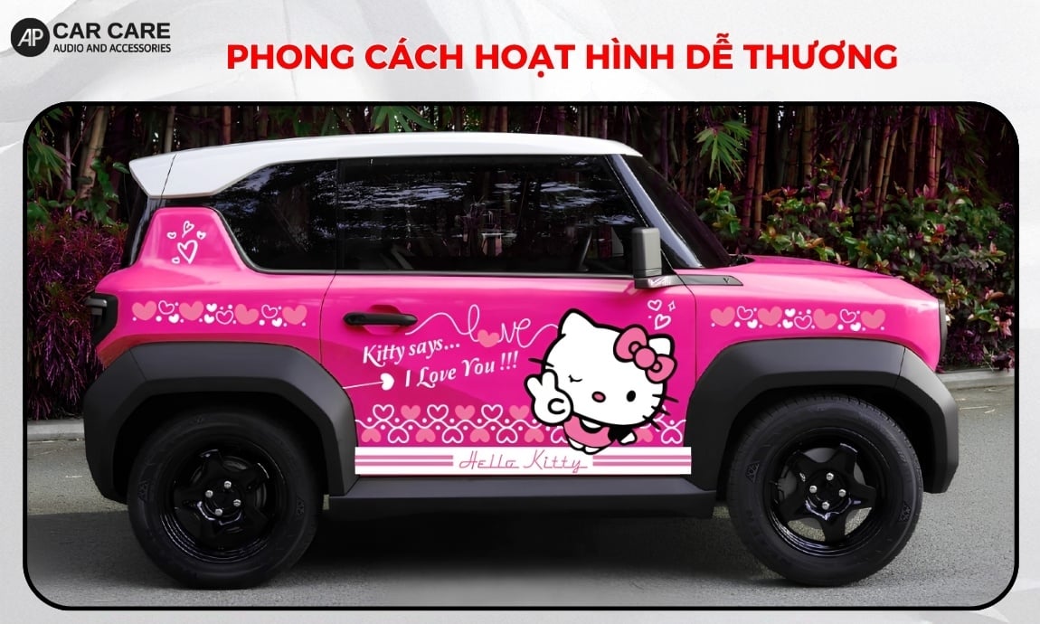 VF3 màu hồng độ phong cách hoạt hình