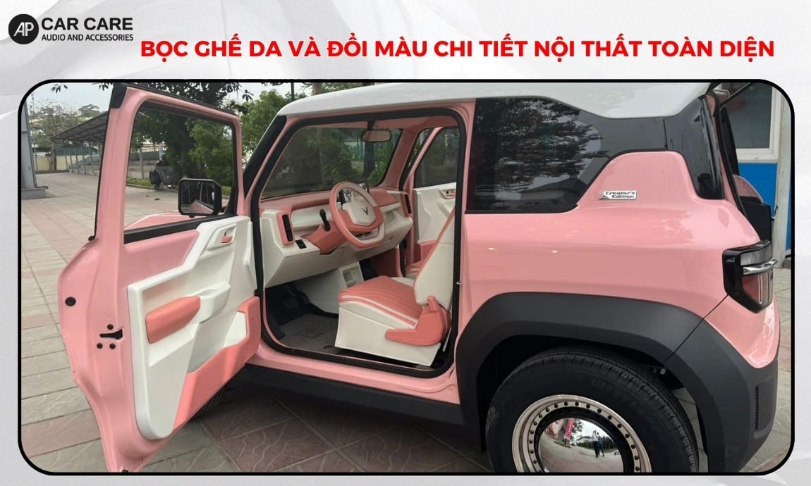 Bọc ghế da và đổi màu chi tiết nội thất toàn diện