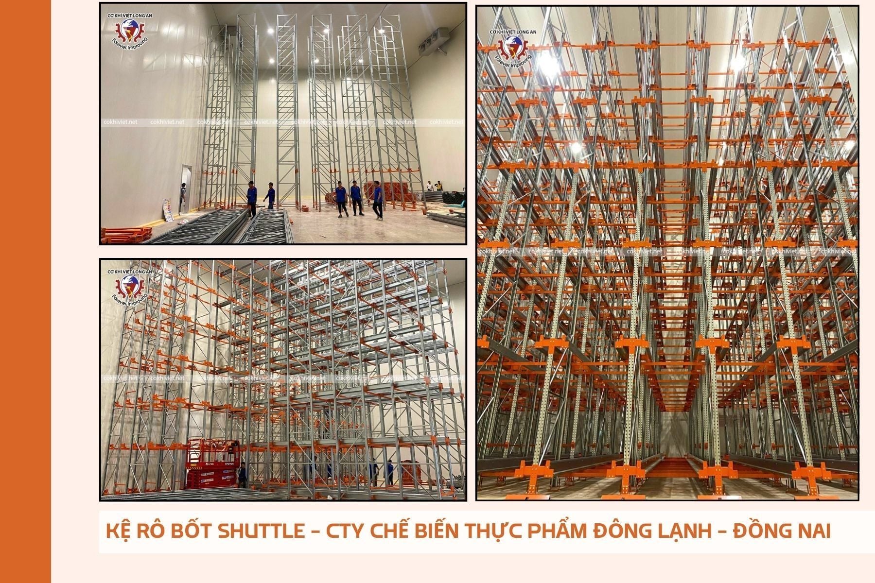 Kệ rô bốt kho lạnh chế biến thực phẩm