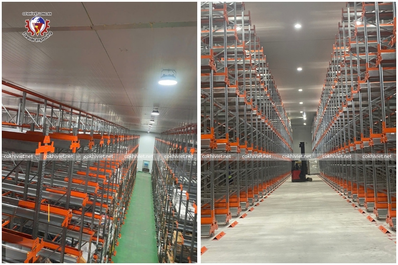 lối đi xe nâng của kệ tự động