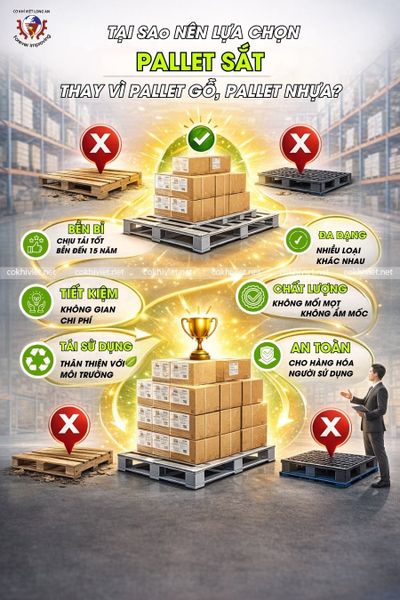 tại sao nên chọn pallet sắt?