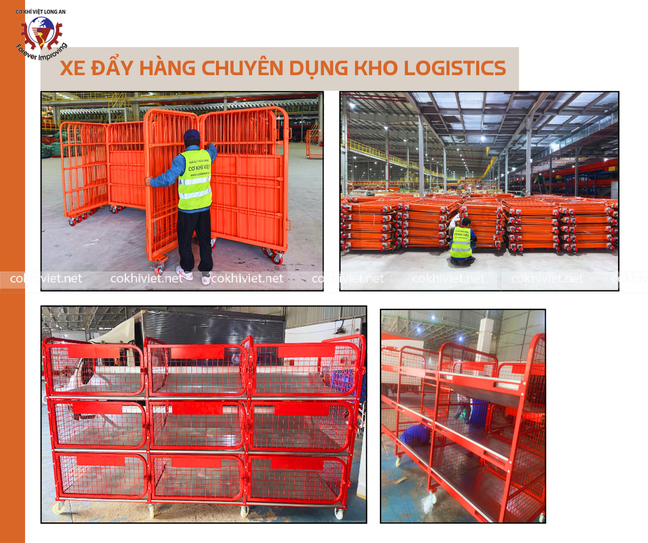 Xe đẩy hàng chuyên dụng kho logistics