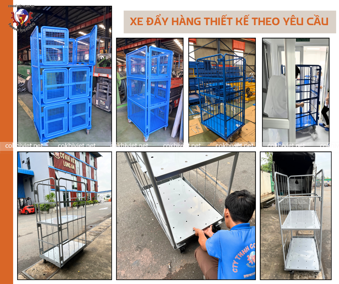 Xe đẩy hàng thiết kế theo yêu cầu