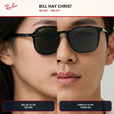 Rayban Bill hay Chris: So sánh RB2198F và RB4187F để chọn đúng