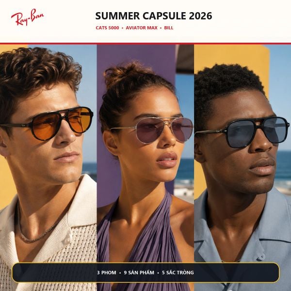 Rayban Summer Capsule 2026: Cats 5000, Aviator Max và Bill