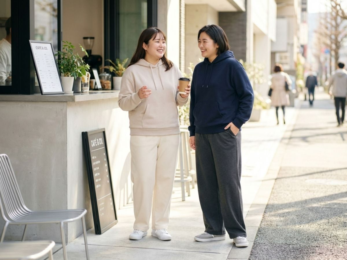 Phối áo hoodie nữ big size với quần ống rộng