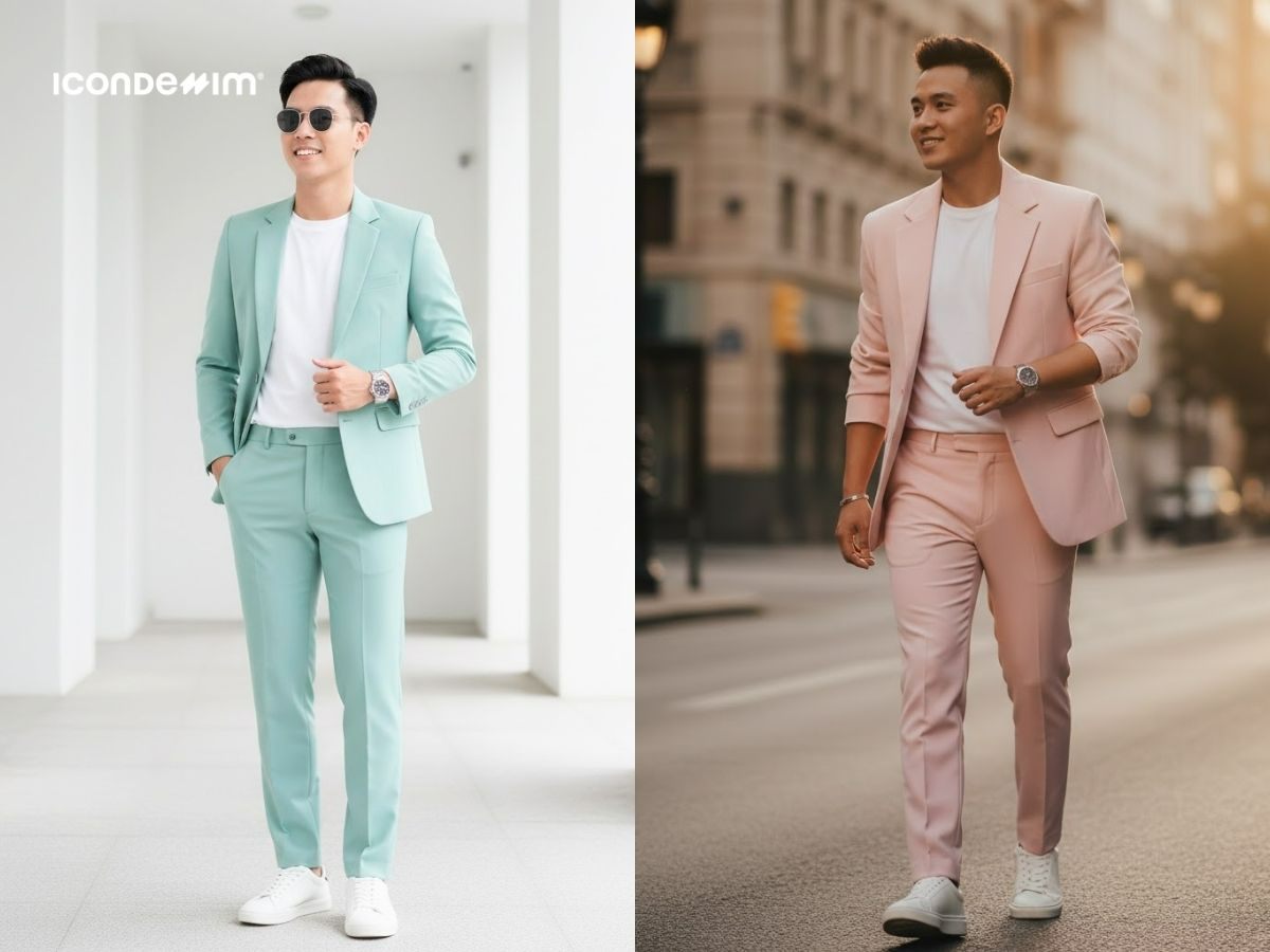 Suit trẻ trung với tone màu pastel là xu hướng hiện đại