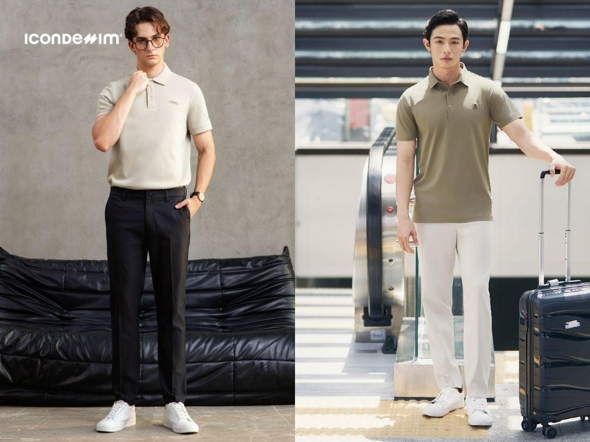 Năng động nhưng vẫn lịch sự với áo polo và quần chinos
