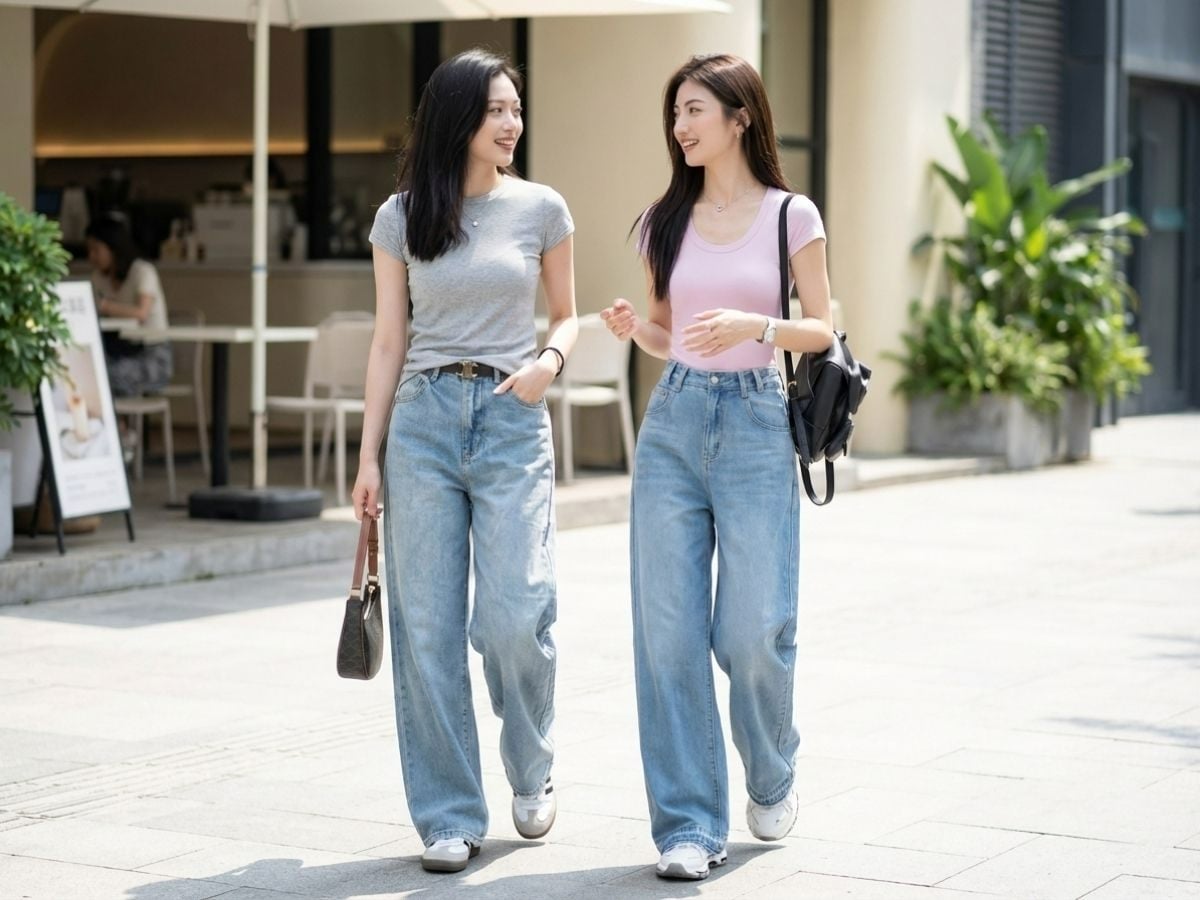 Áo thun gọn dáng giúp nàng thấp trông cao và thanh thoát hơn